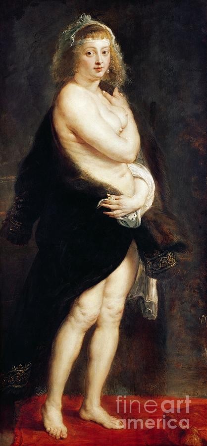 Helena Fourment in a Fur Wrap by Peter Paul Rubens