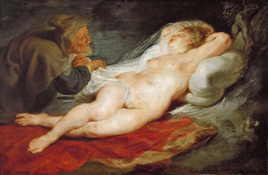 The Hermit and the Sleeping Angelica by Peter Paul Rubens