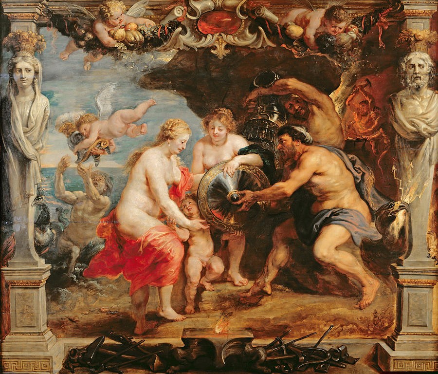 Thetis Receiving the Arms of Achilles from Vulcanus by Peter Paul Rubens