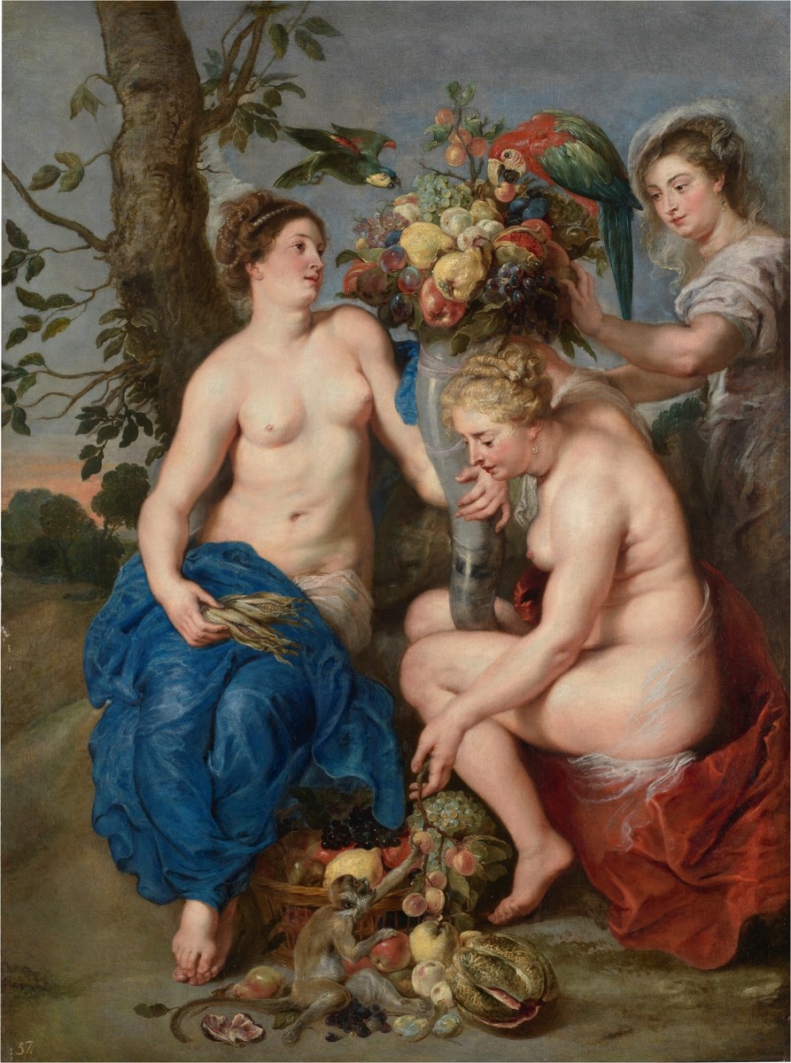 Three Nymphs with the Horn of Plety by Peter Paul Rubens