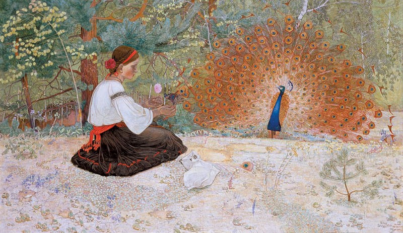 Tale of a Girl and a Peacock by Petro Kholodny (Elder)