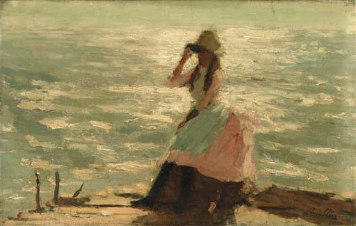Girl Seated on a Pier by Philip Wilson Steer
