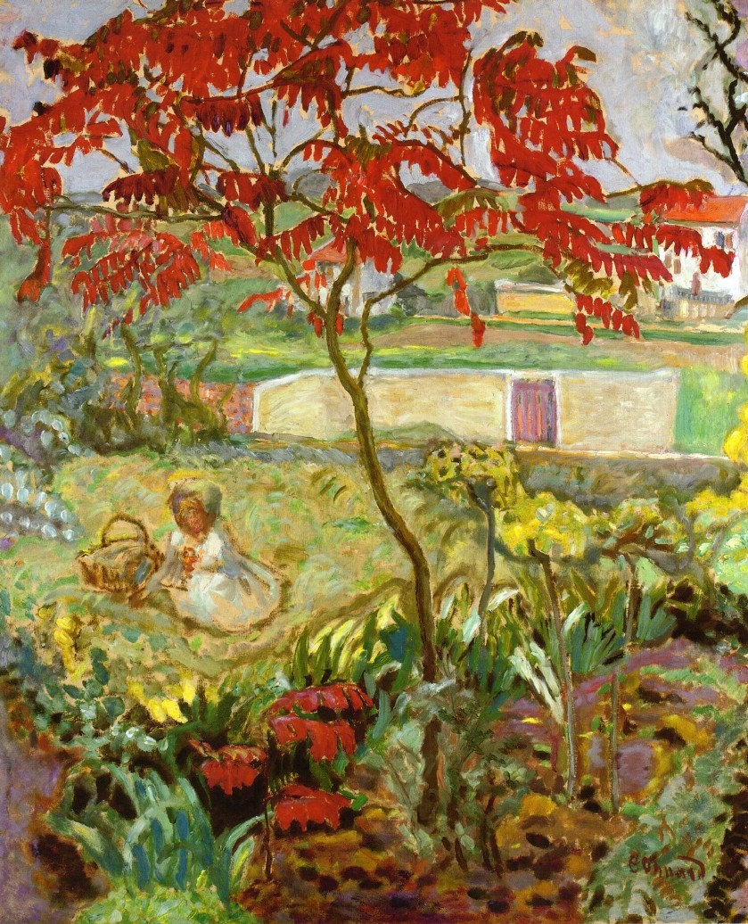 Garden with Red Tree by Pierre Bonnard