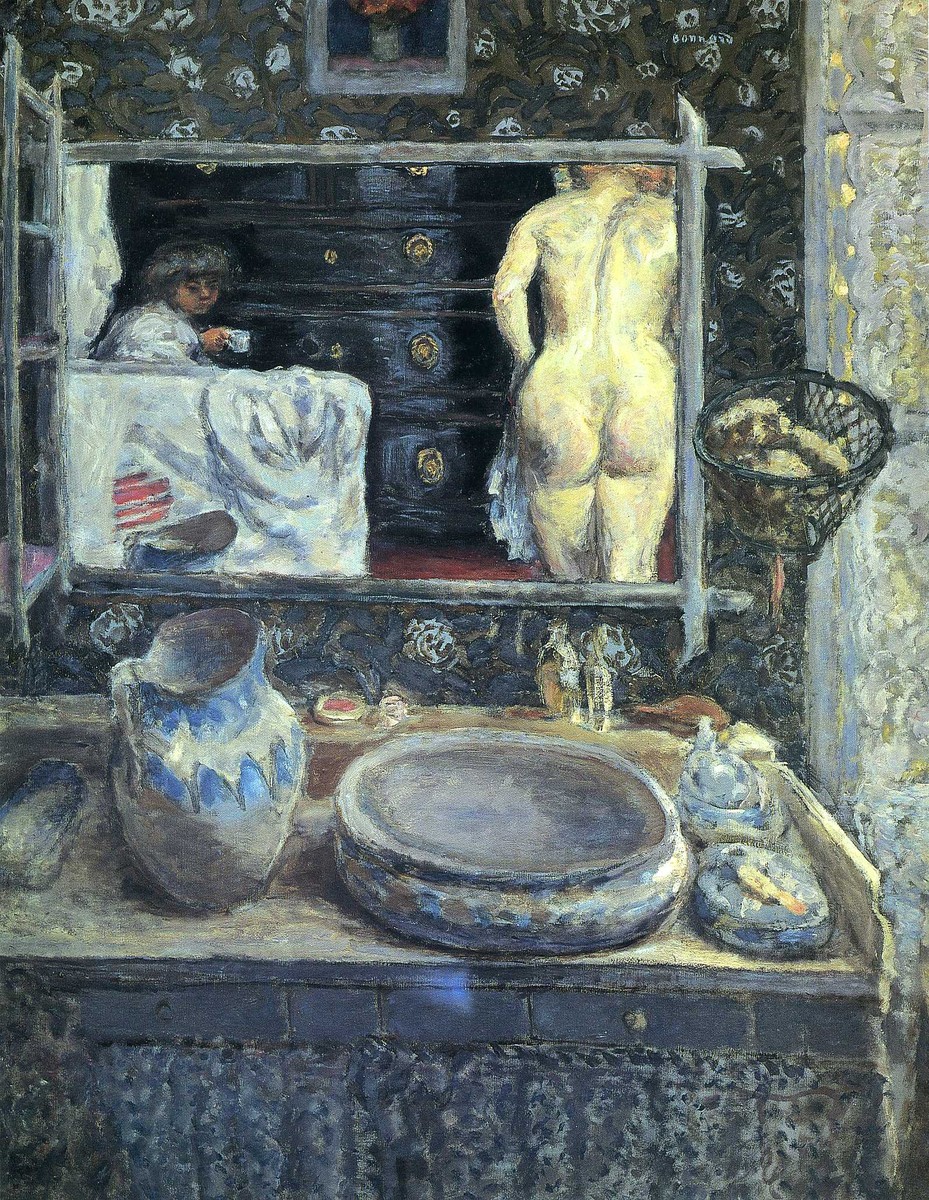 Mirror on the Wash Stand by Pierre Bonnard