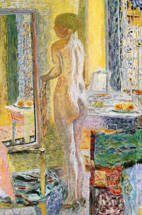 Nude Before a Mirror by Pierre Bonnard