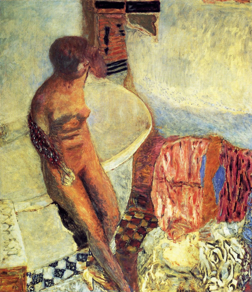 Nude by the Bath Tub by Pierre Bonnard