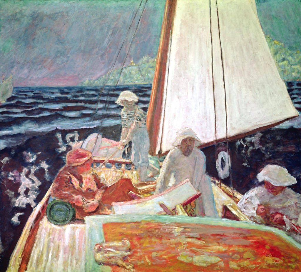 Signac et ses amis en bateau by Pierre Bonnard