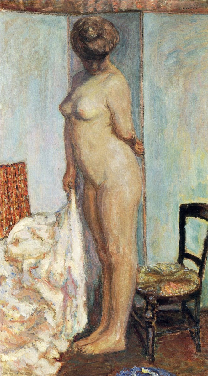 Tall Nude (also known as Woman Nude Standing) by Pierre Bonnard