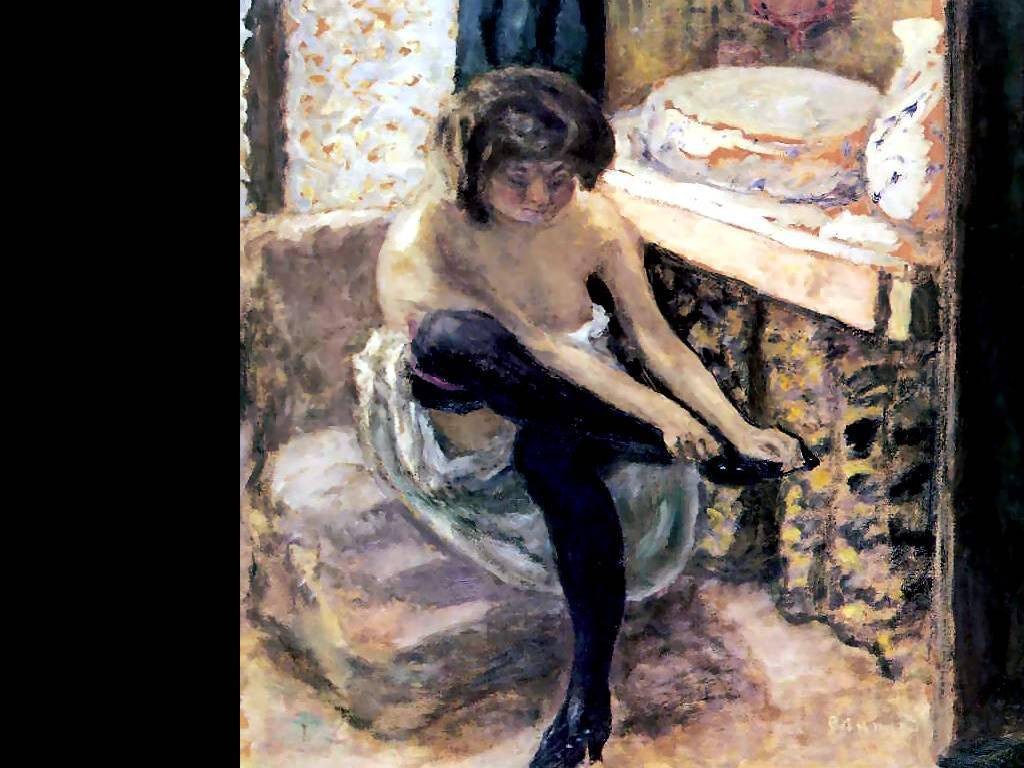 Woman in Black Stockings by Pierre Bonnard