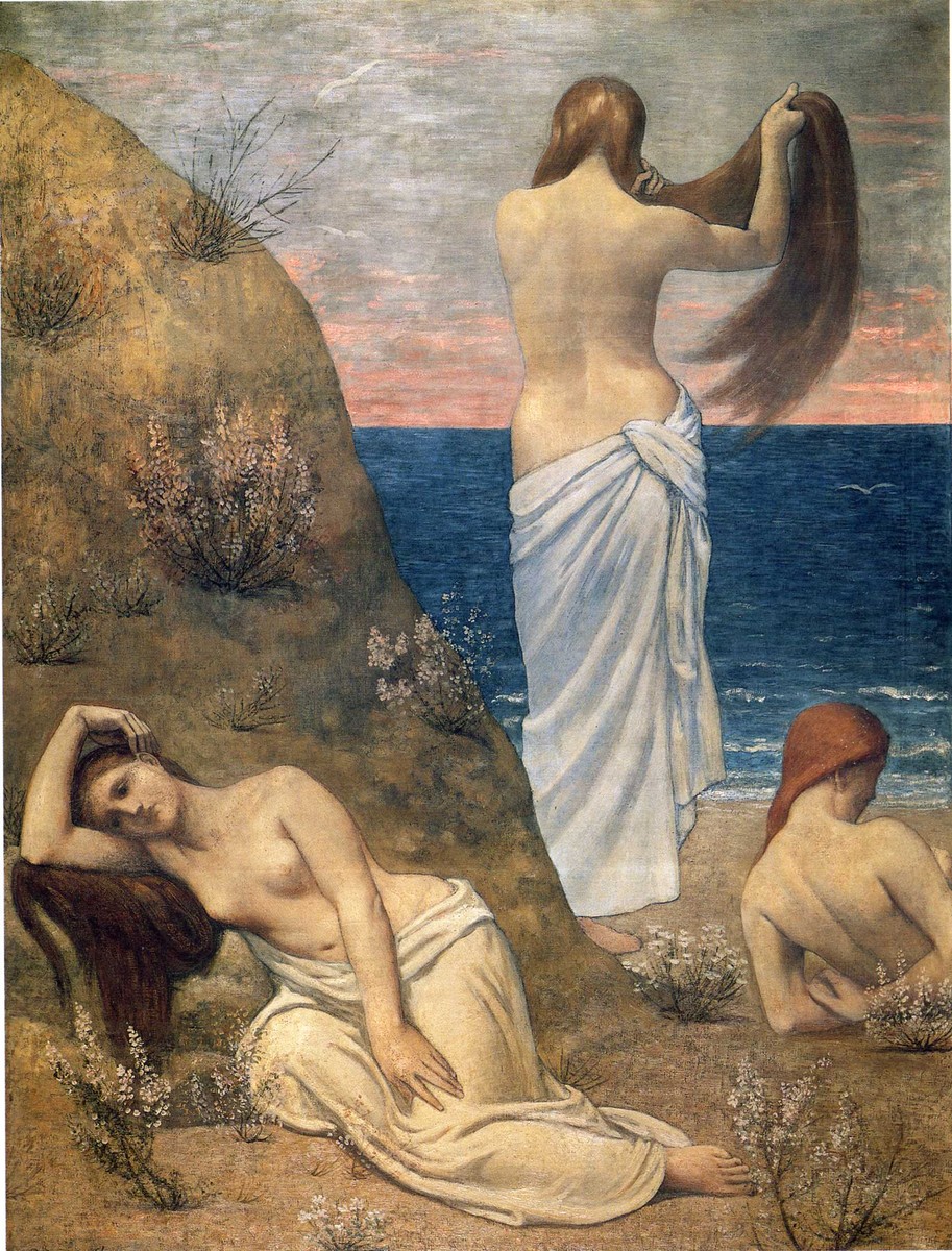 Young Girls on the Edge of the Sea by Pierre Puvis de Chavannes
