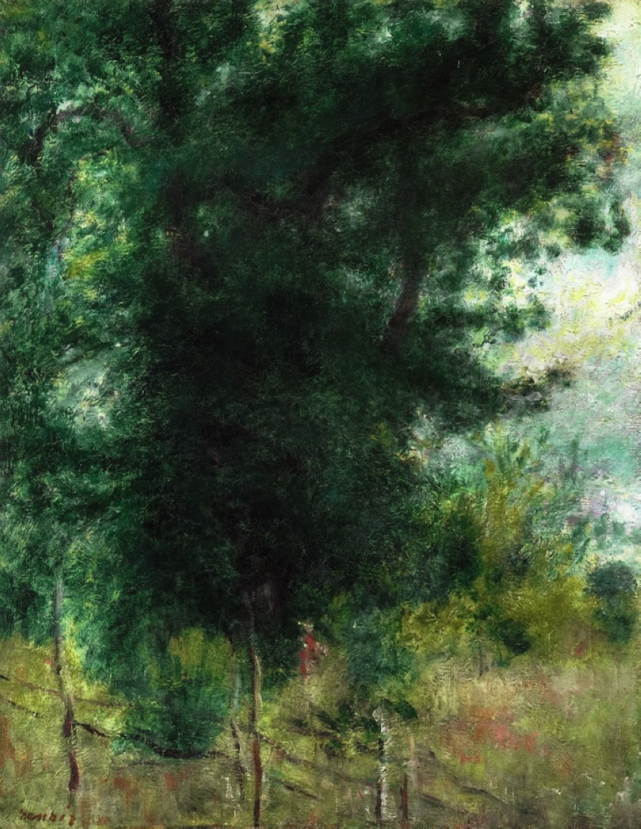 A Fence in the Forest by Pierre-Auguste Renoir