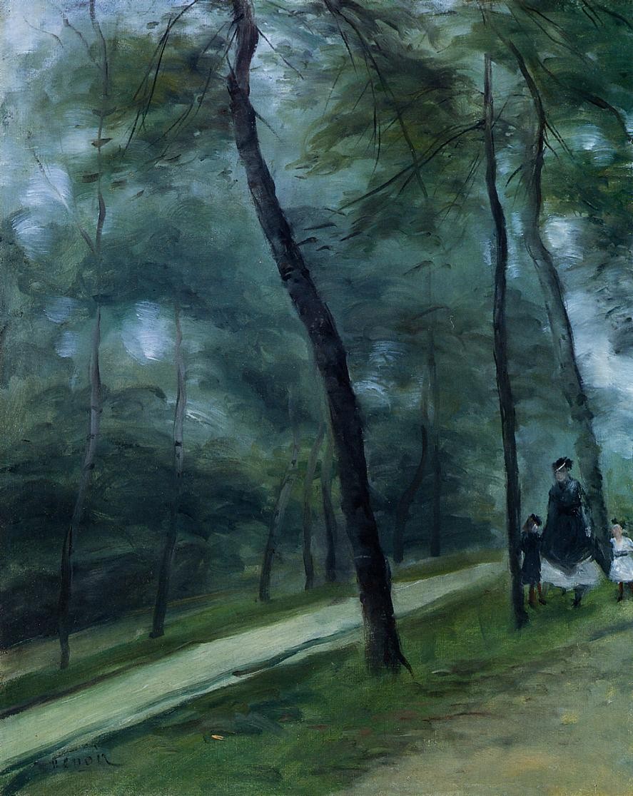 A Walk in the Woods (Madame Lecoeur and Her Children) by Pierre-Auguste Renoir
