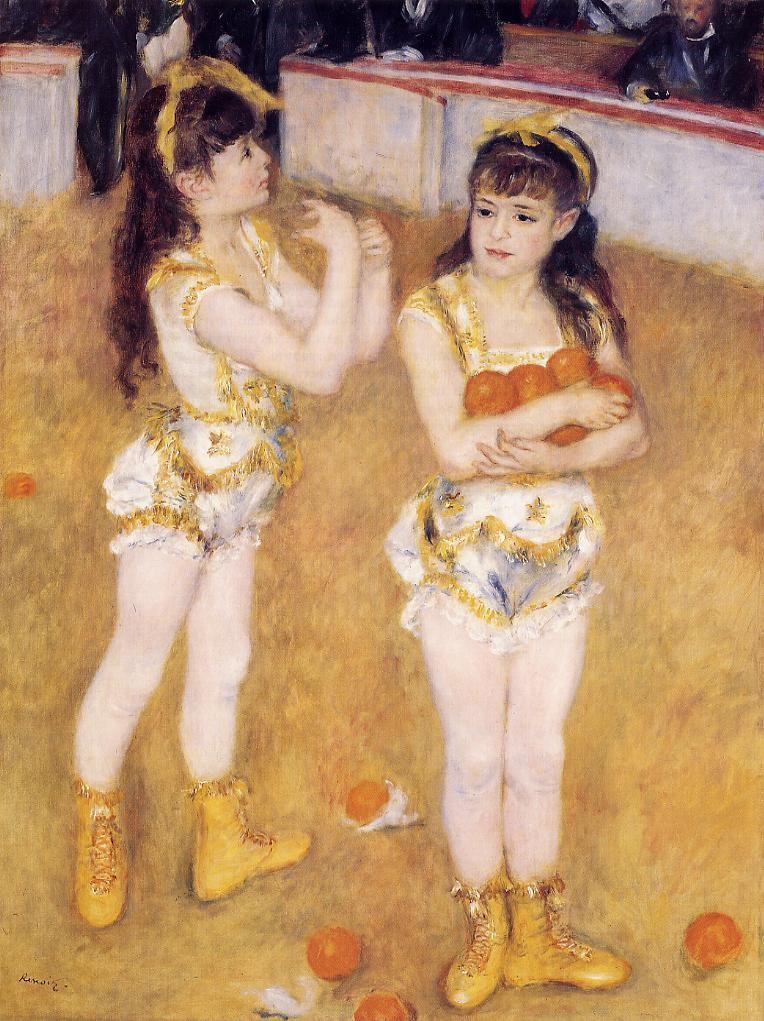 Acrobats at the Cirque Fernando (Francisca and Angelina Wartenberg) by Pierre-Auguste Renoir