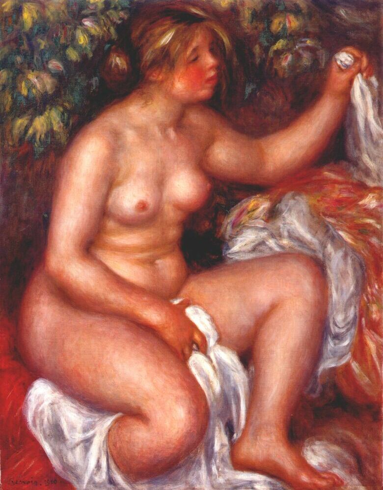 After the bath by Pierre-Auguste Renoir