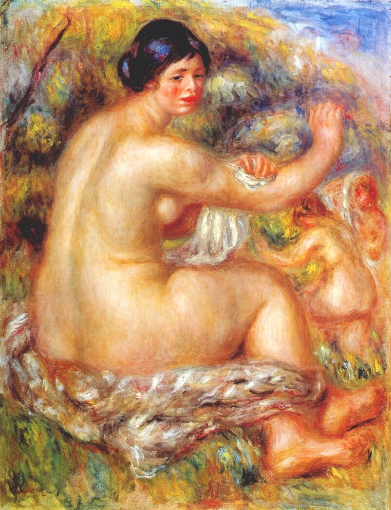 After the bath by Pierre-Auguste Renoir