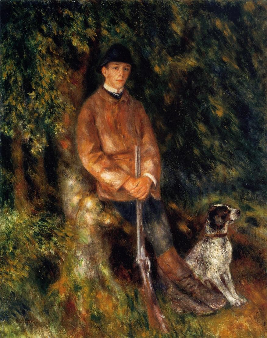 Alfred Berard and His Dog by Pierre-Auguste Renoir