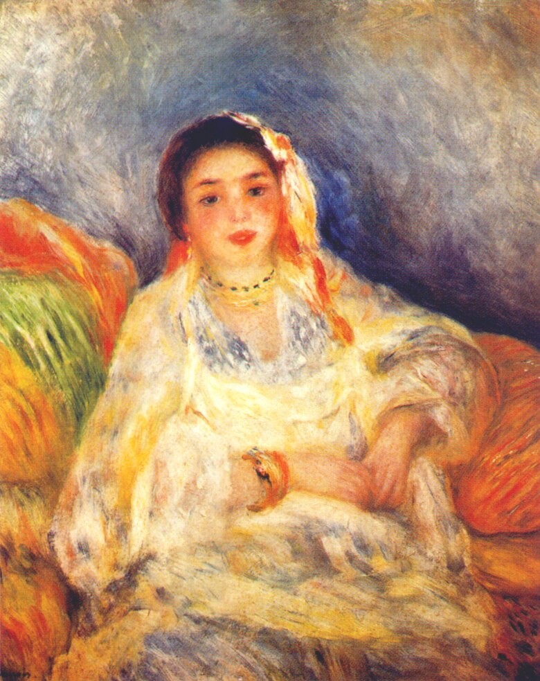 Algerian woman seated by Pierre-Auguste Renoir