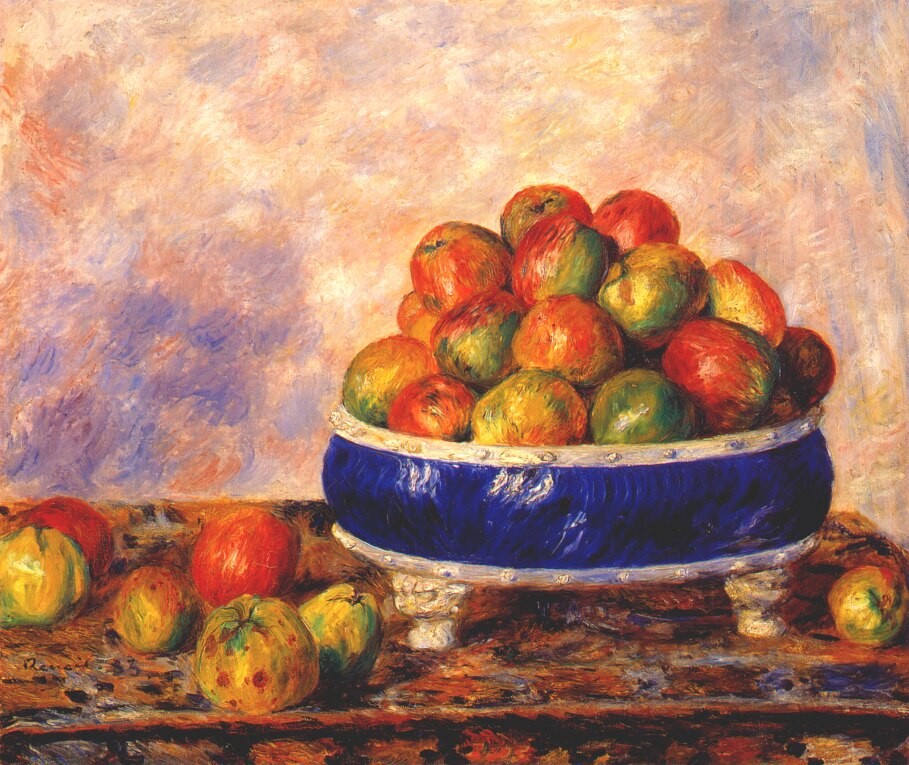 Apples in a dish by Pierre-Auguste Renoir