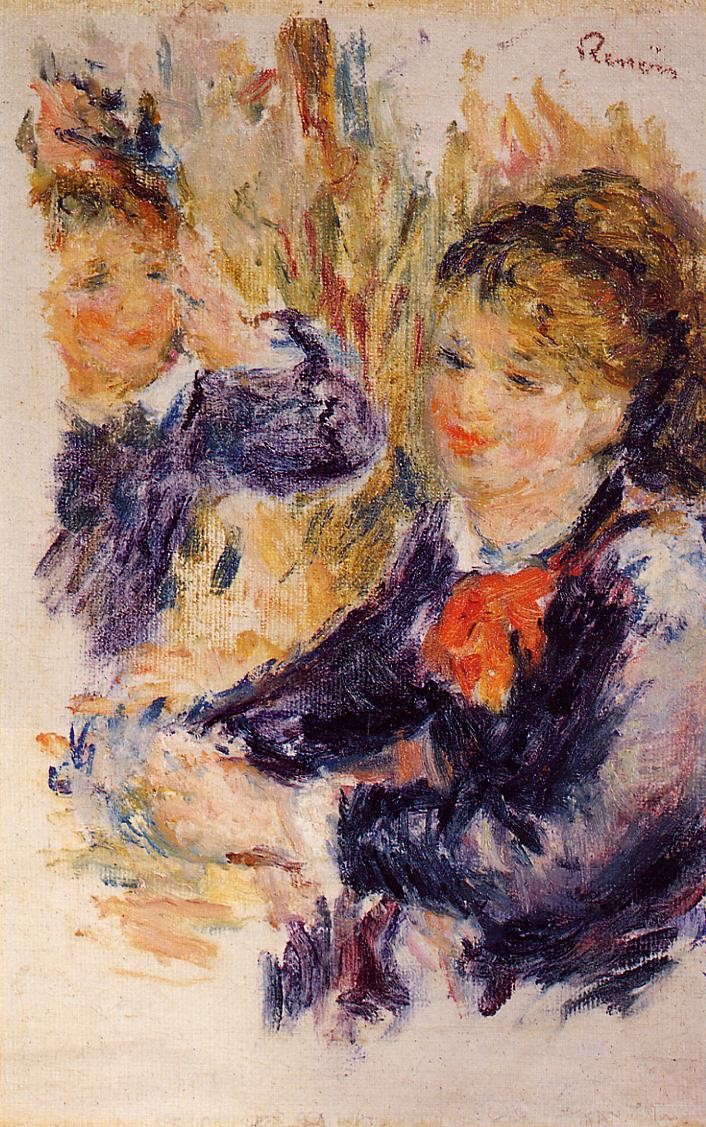 At the Milliner`s (study) by Pierre-Auguste Renoir