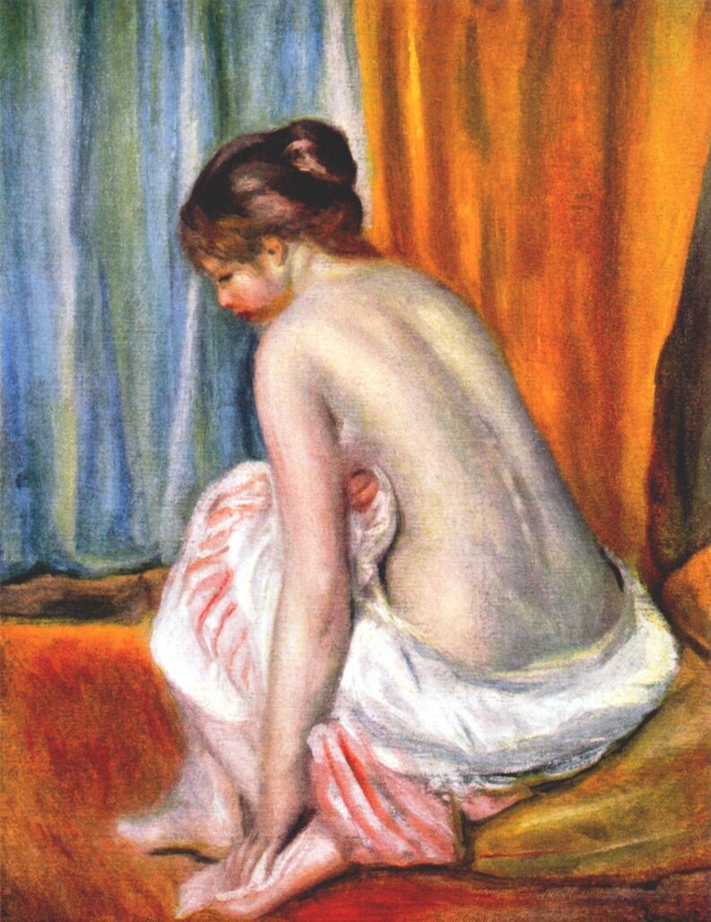 Back view of a bather by Pierre-Auguste Renoir