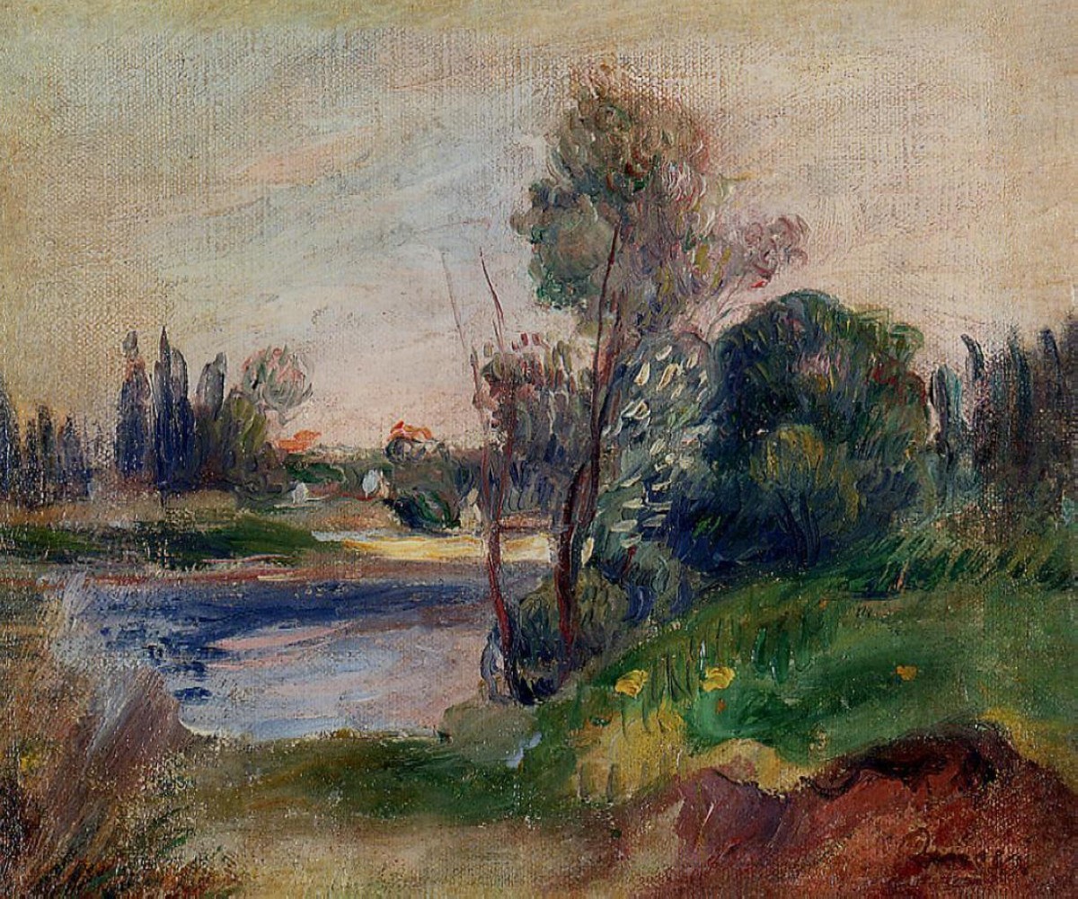 Banks of the River by Pierre-Auguste Renoir