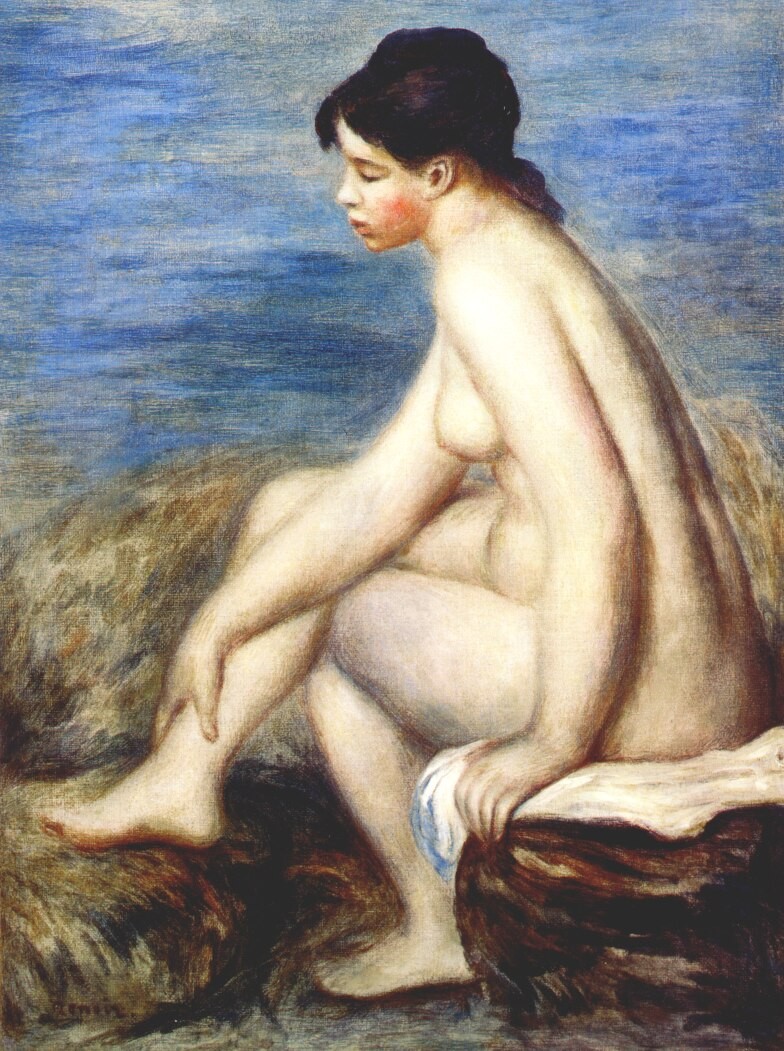 Bather by Pierre-Auguste Renoir