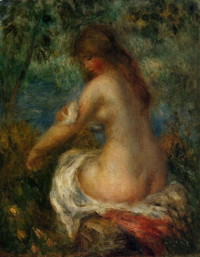 Bather by Pierre-Auguste Renoir