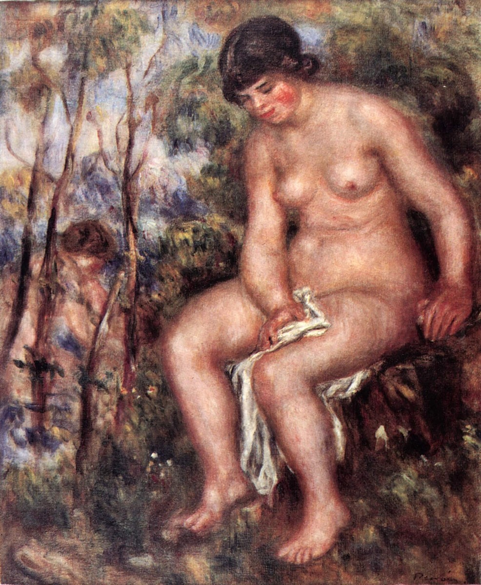 Bather by Pierre-Auguste Renoir