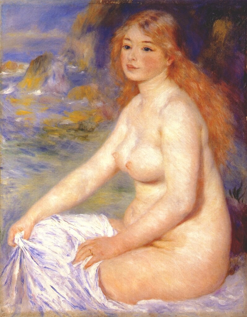 Blonde bather by Pierre-Auguste Renoir
