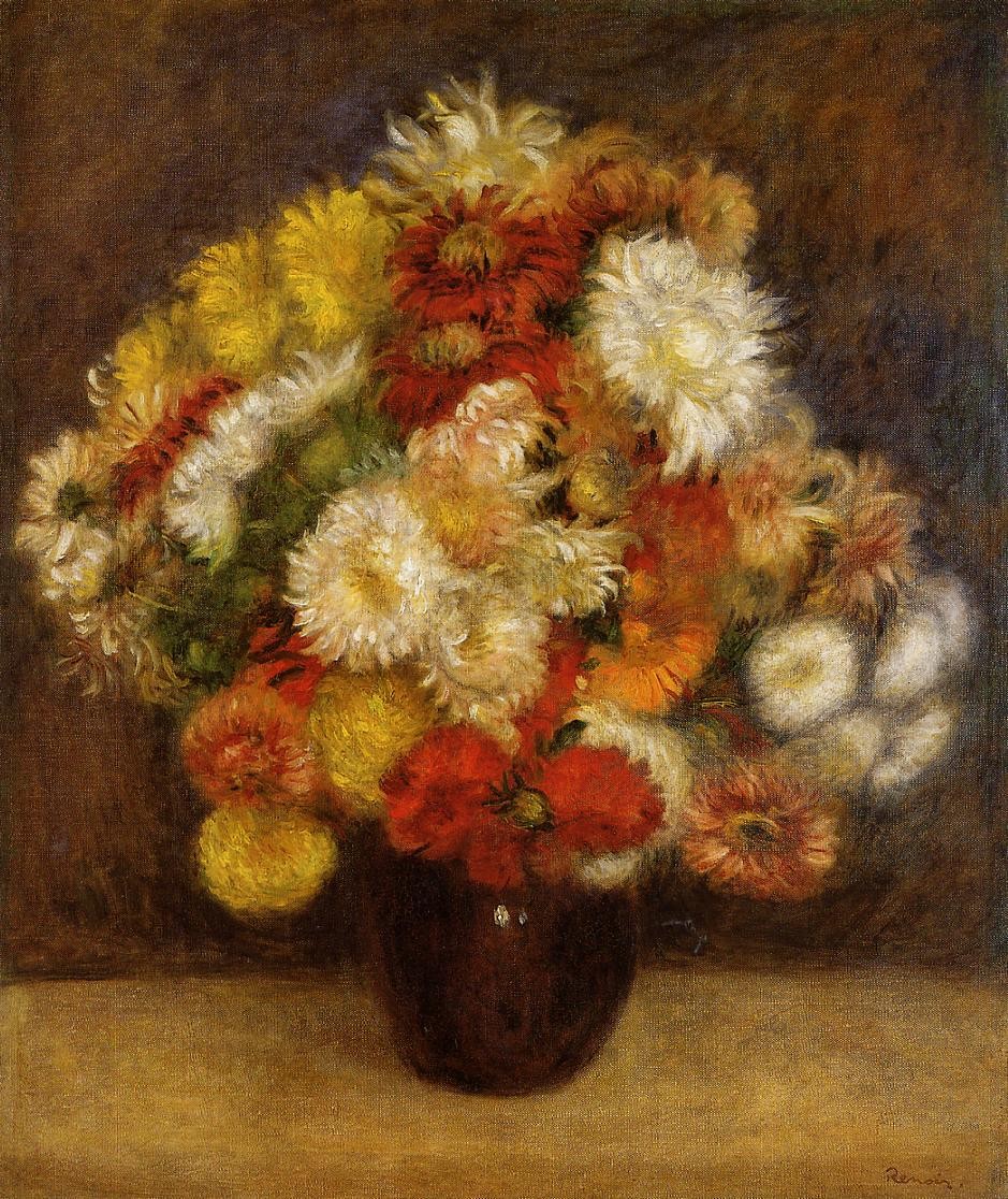 Bouquet of Chrysanthemums by Pierre-Auguste Renoir