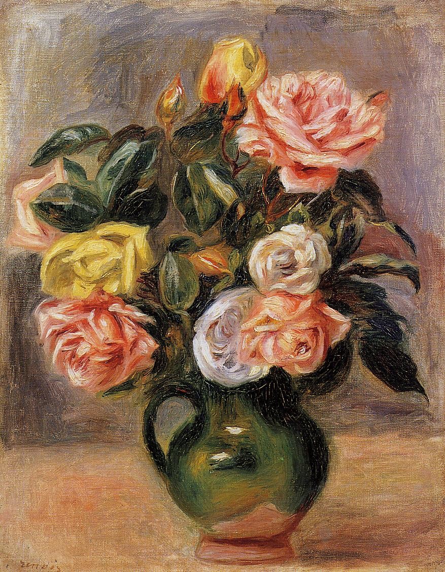 Bouquet of Roses by Pierre-Auguste Renoir