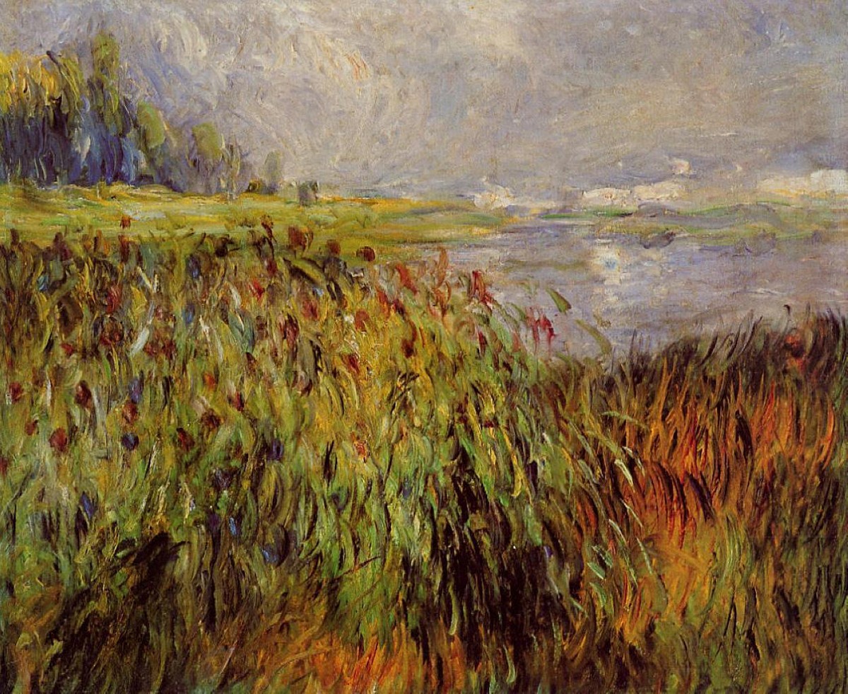 Bulrushes on the Banks of the Seine by Pierre-Auguste Renoir