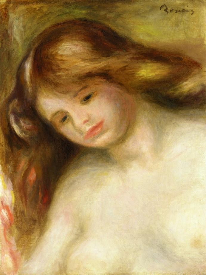 Bust of a Young Nude by Pierre-Auguste Renoir
