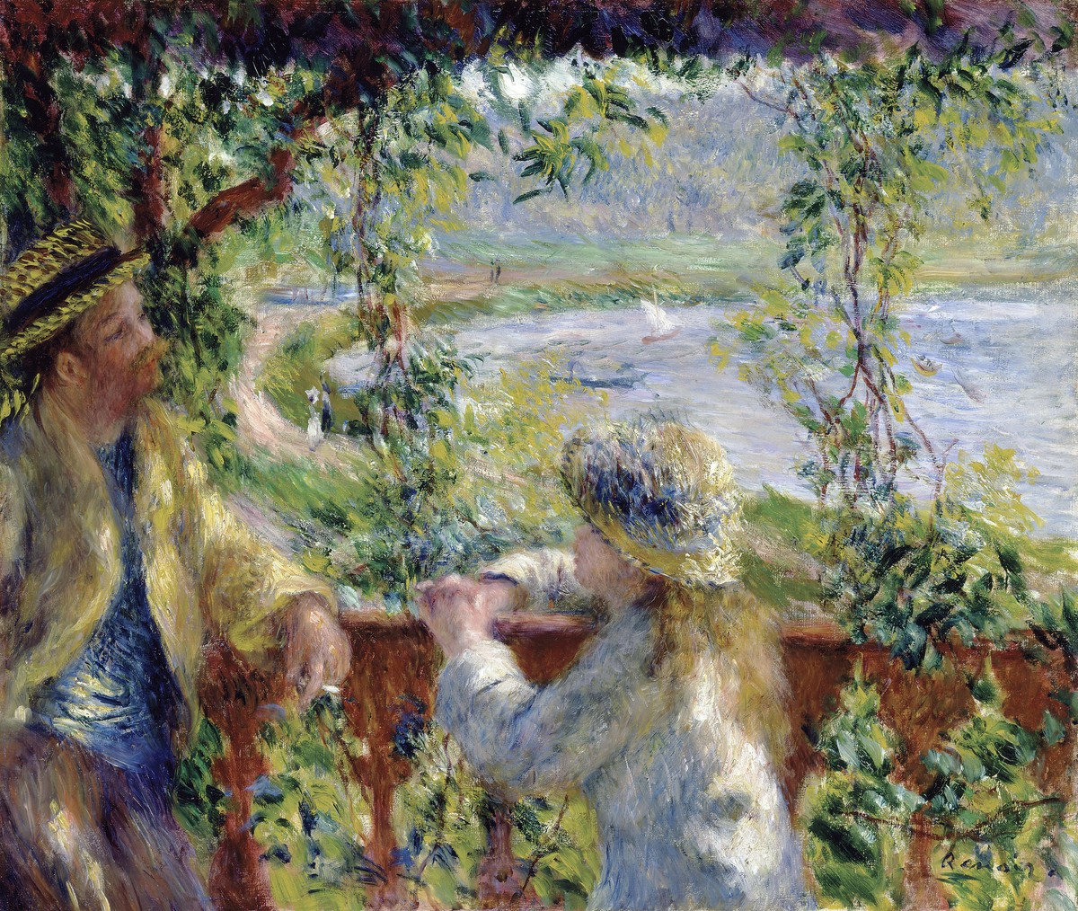 By the Water (Near the Lake) by Pierre-Auguste Renoir