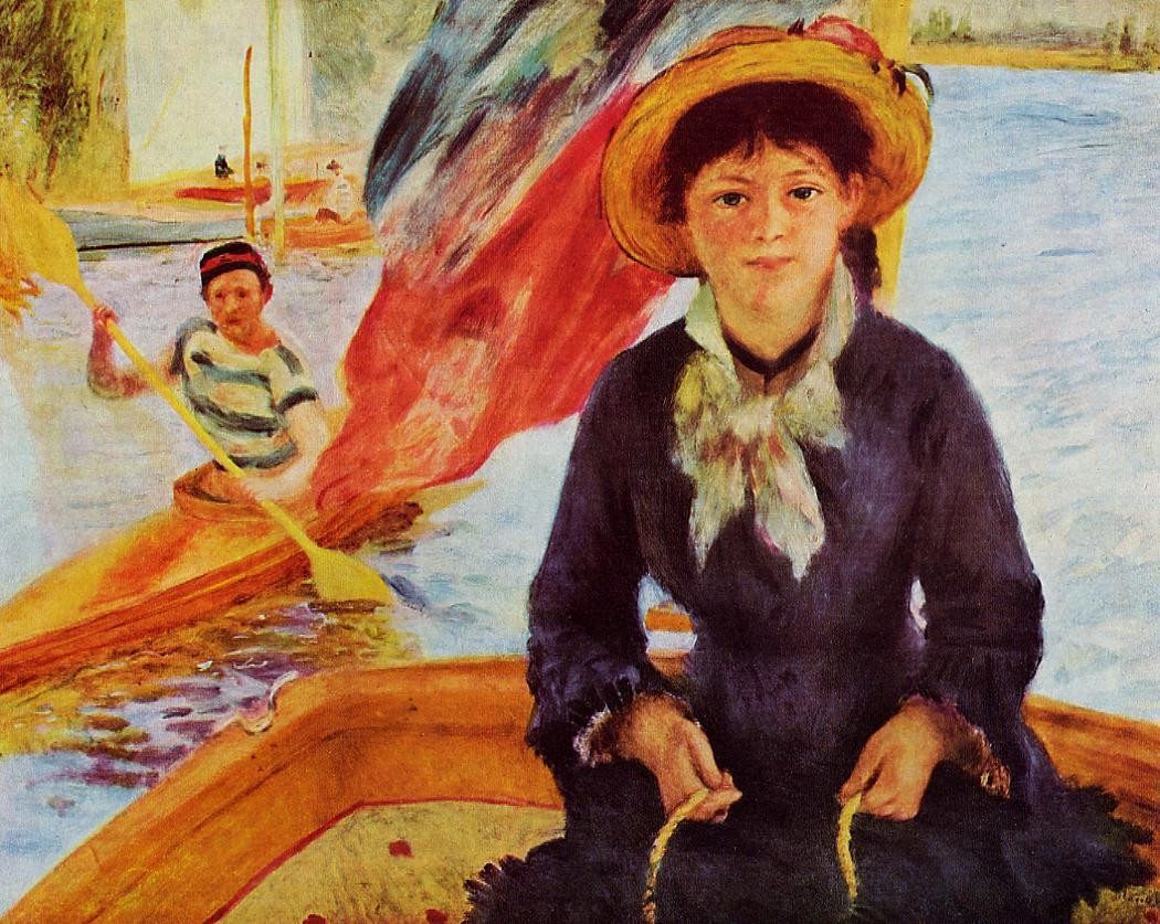 Canoeing (Young Girl in a Boat) by Pierre-Auguste Renoir