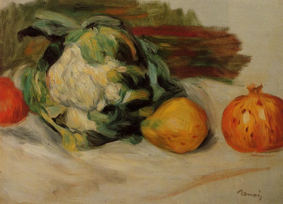 Cauliflower and Pomegranates by Pierre-Auguste Renoir