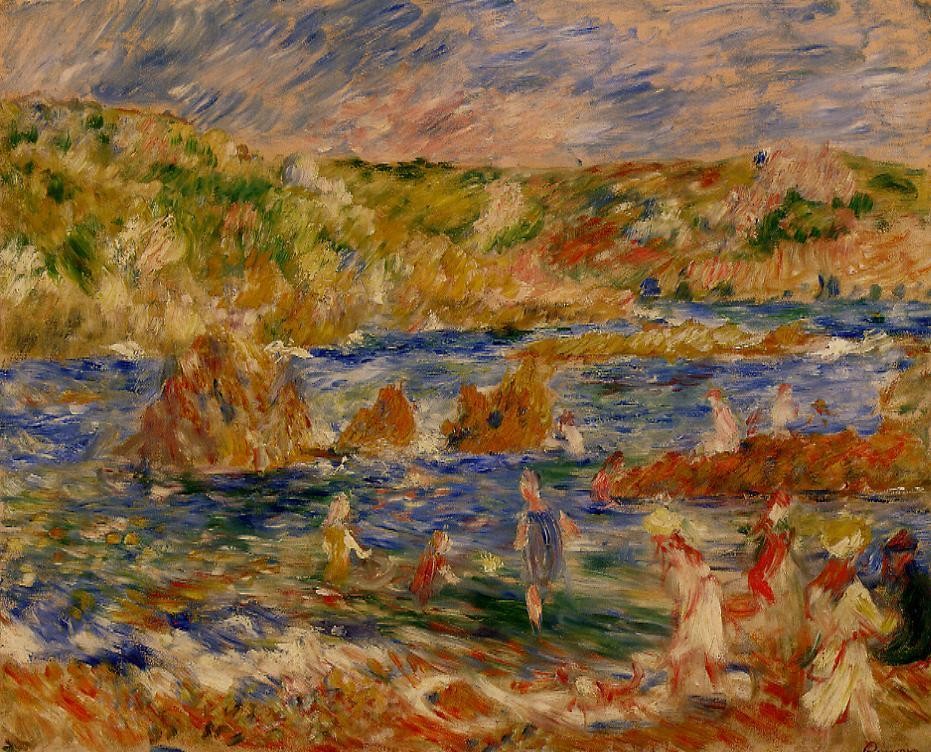 Children on the Beach at Guernsey by Pierre-Auguste Renoir