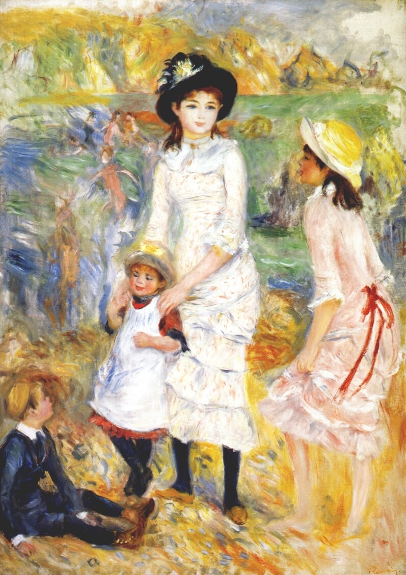 Children on the seashore by Pierre-Auguste Renoir