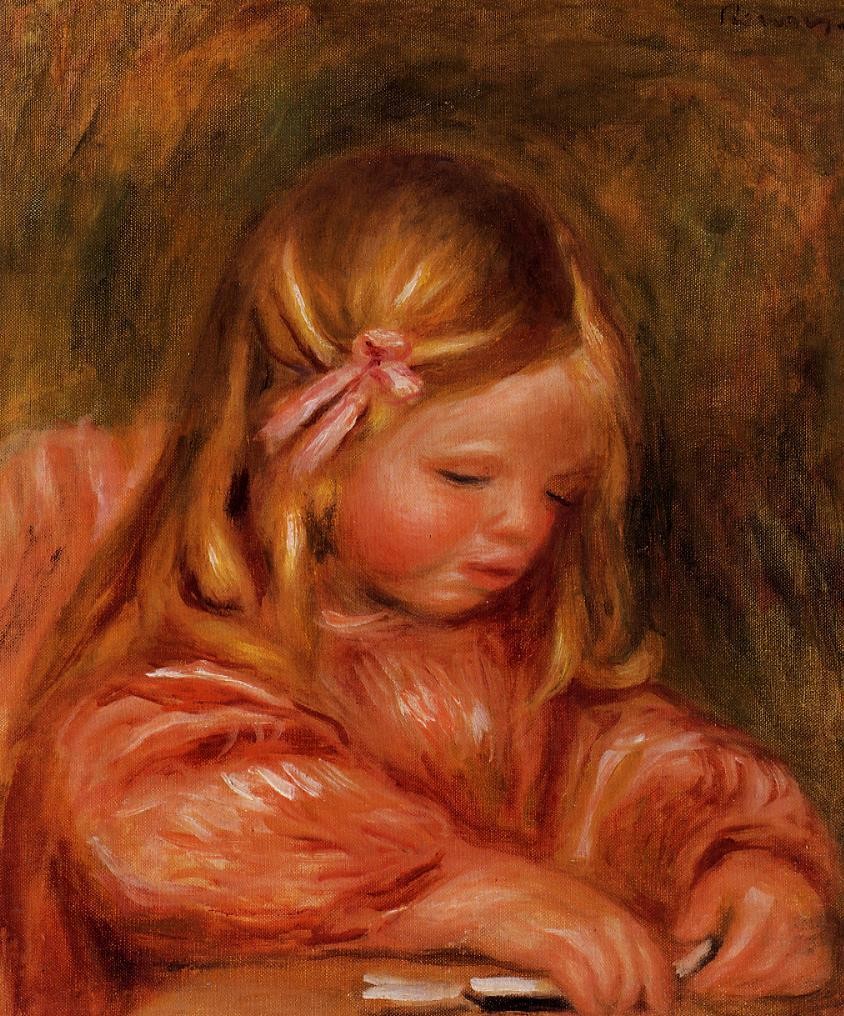 Claude Renoir Playing with Dominos by Pierre-Auguste Renoir