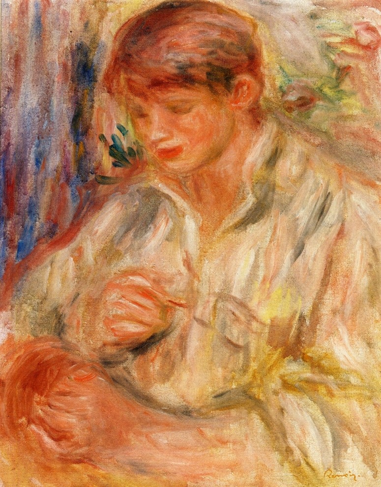 Claude Renoir Potting by Pierre-Auguste Renoir