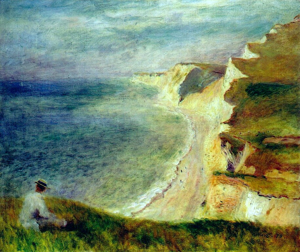 Cliffs on the Coast Near Pourville by Pierre-Auguste Renoir