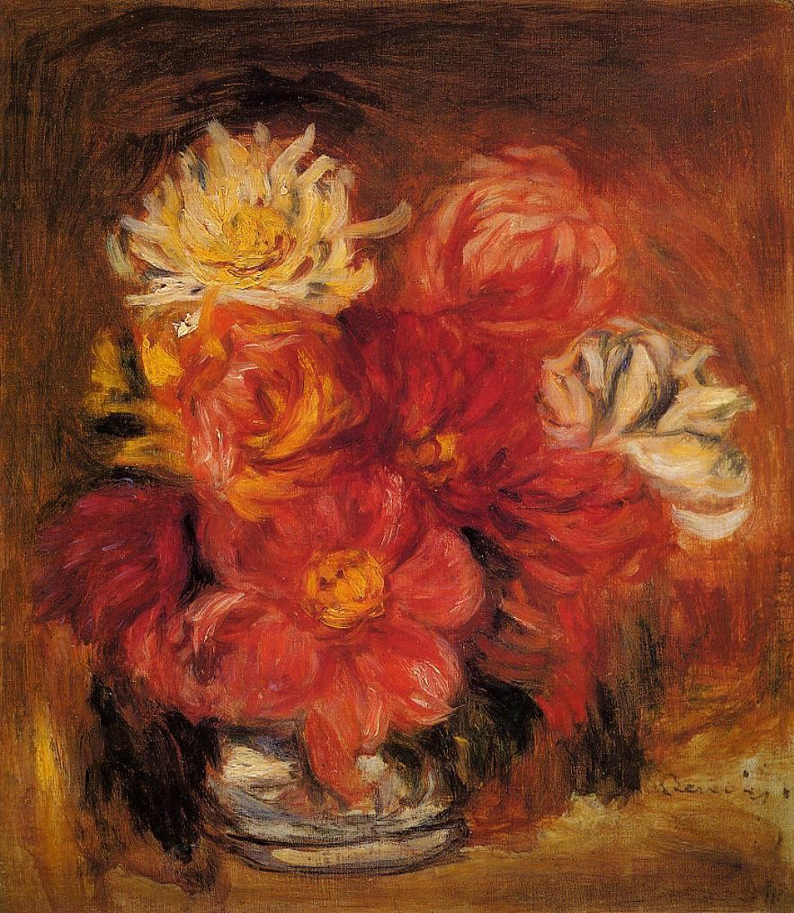 Dahlias by Pierre-Auguste Renoir
