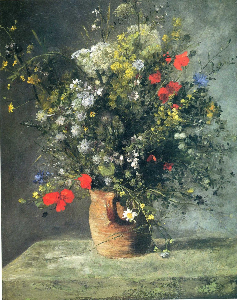 Flowers in a Vase by Pierre-Auguste Renoir
