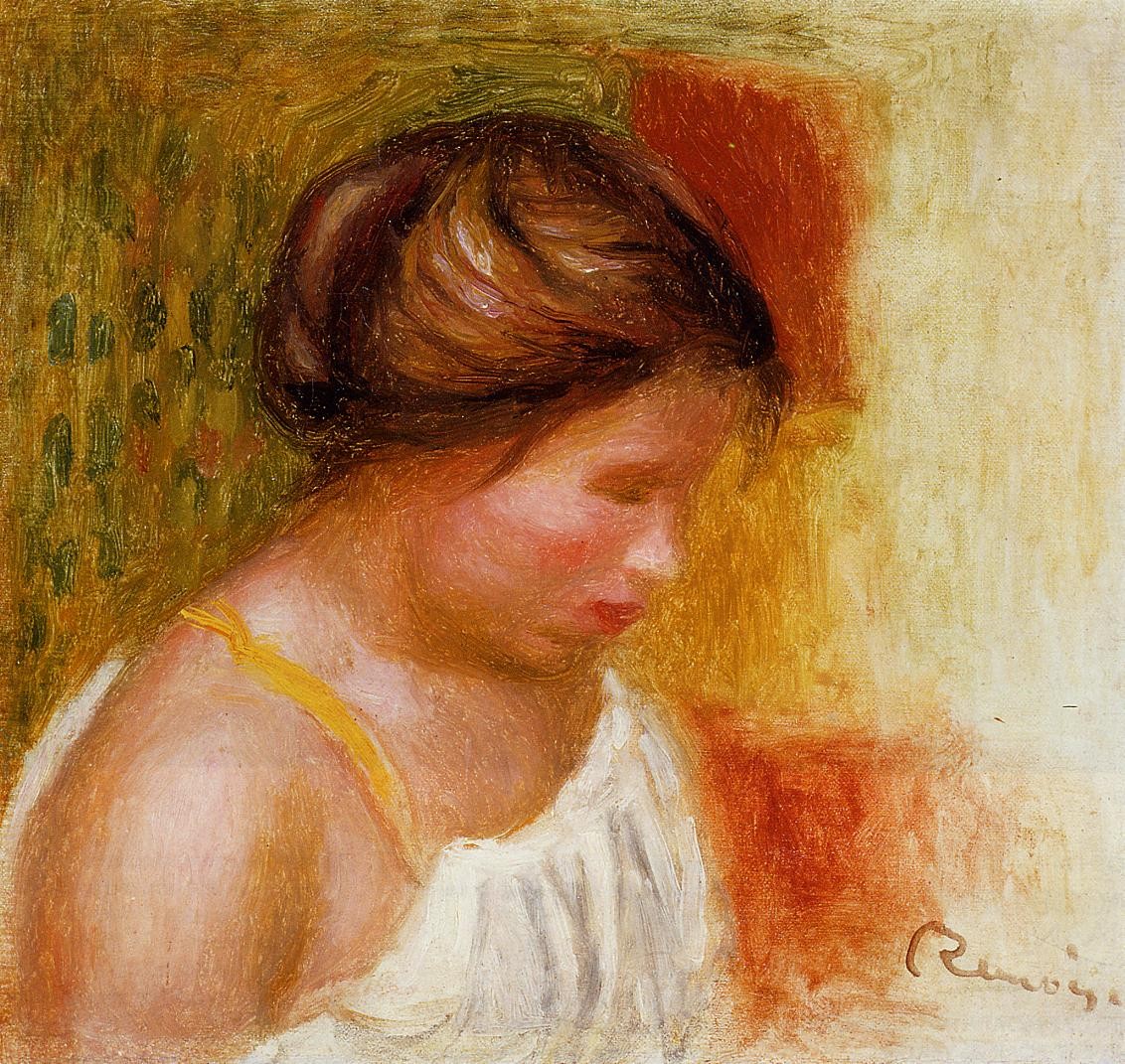 Gabrielle in a Chemise by Pierre-Auguste Renoir