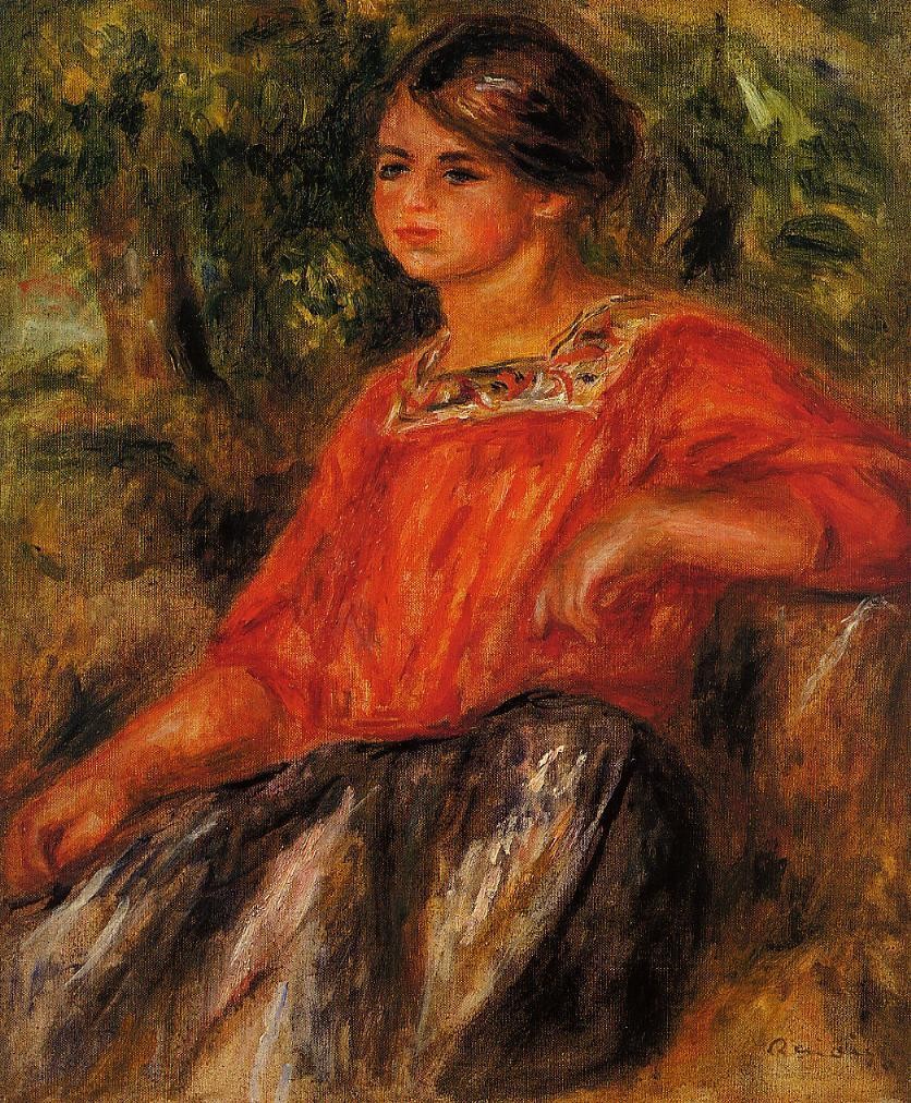 Gabrielle in the Garden at Cagnes by Pierre-Auguste Renoir