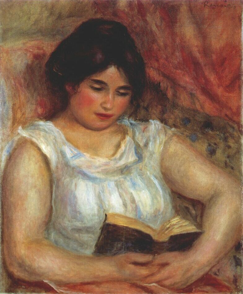 Gabrielle reading by Pierre-Auguste Renoir