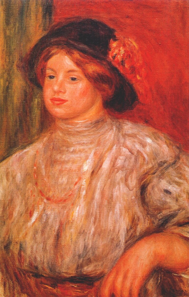 Gabrielle with a large hat by Pierre-Auguste Renoir