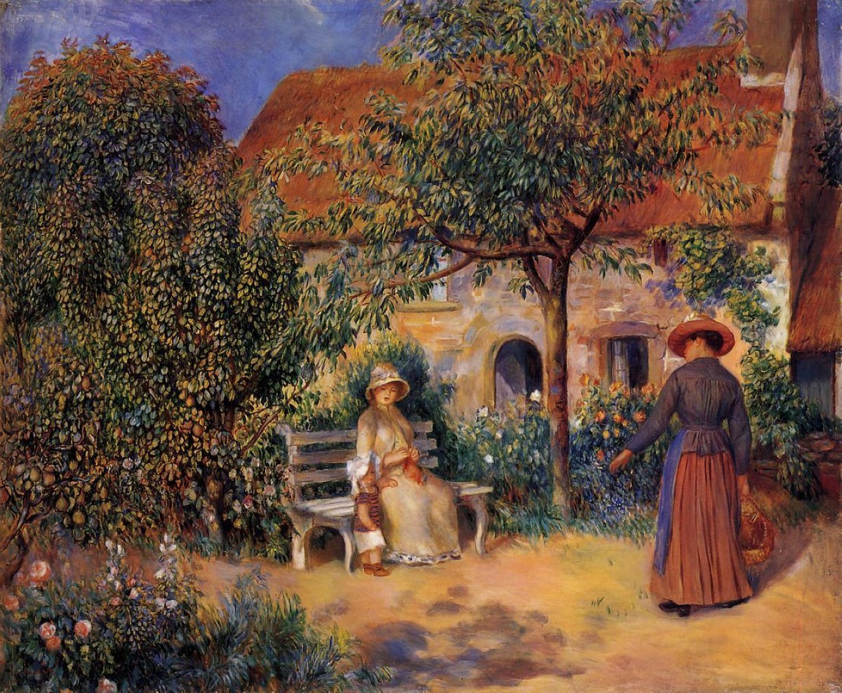 Garden Scene in Brittany by Pierre-Auguste Renoir