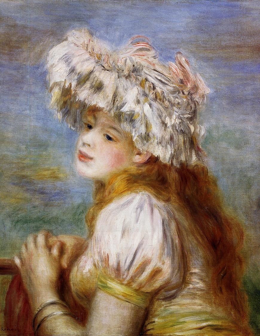 Girl in a Lace Hat by Pierre-Auguste Renoir
