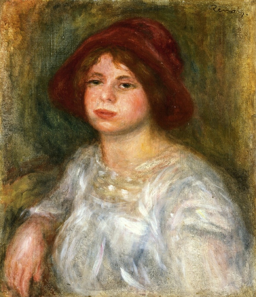 Girl in a Red Hat by Pierre-Auguste Renoir